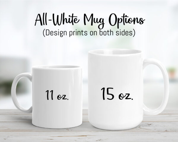 11oz vs 15oz Vivid White Mugs Size Comparison