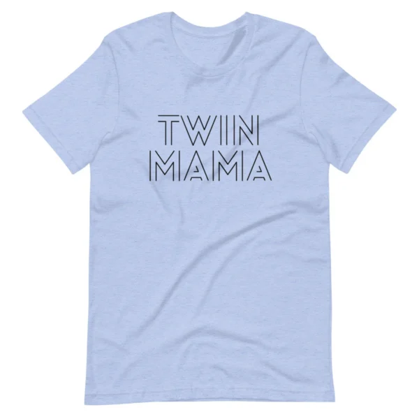 Seeing Double Twin Mama Shirt Heather Blue