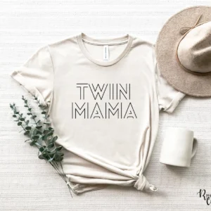 Seeing Double Twin Mama Shirt Heather Dust