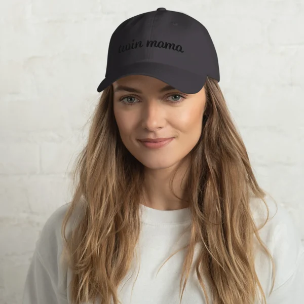 Twin Mama dark grey hat mockup