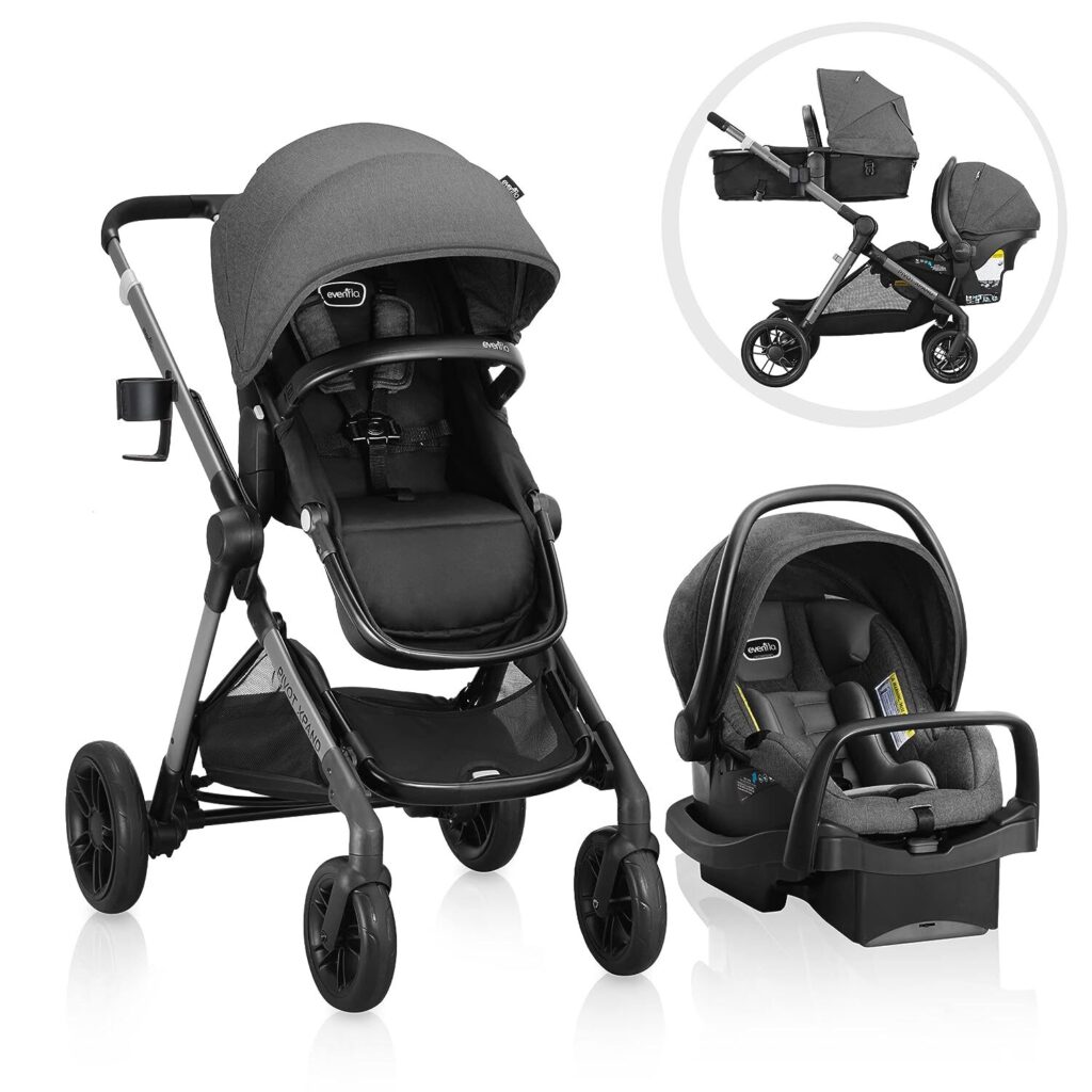 Double Strollers for Twins - Evenflo Pivot Xpand Modular Travel System